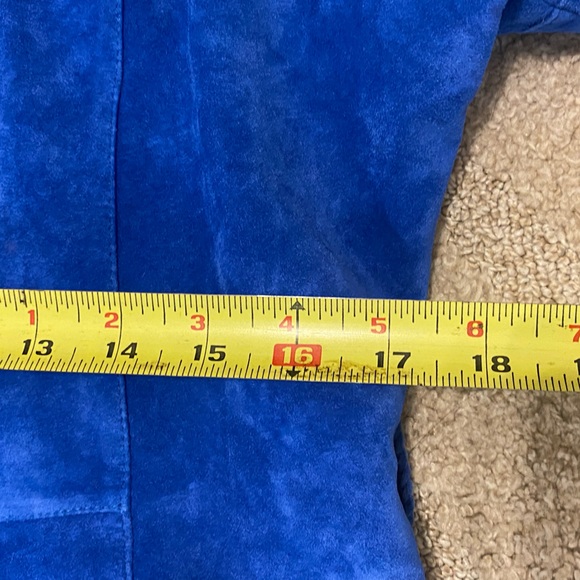 Vintage 100% Leather Cobalt Blue Jacket! - Picture 10 of 12